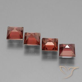 3.06 ct natürliche Tiefes Scharlachrot Rhodolith-Granat-Edelsteine, Quadrat, VS
