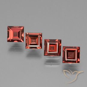 2.79 ct natürliche tiefrot Rhodolith-Granat-Edelsteine, Quadrat, VS