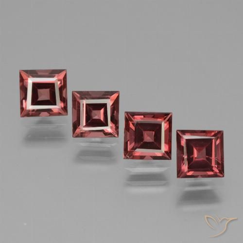 3.18ctw Natürlicher Merlot Rot Rhodolith-Granat, Quadrat, VS