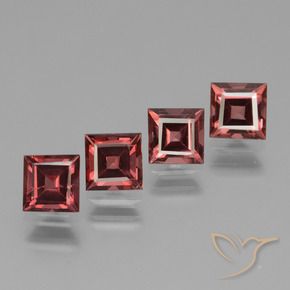 3.18 ct natürliche Merlot Rot Rhodolith-Granat-Edelsteine, Quadrat, VS