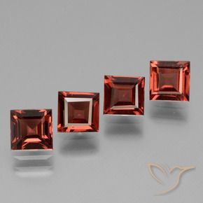 3.01 ct natürliche tiefrot Rhodolith-Granat-Edelsteine, Quadrat, VS