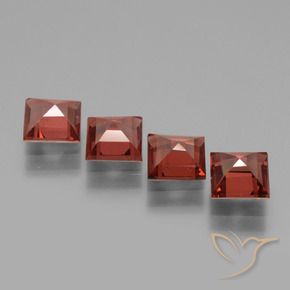 3.01 ct natürliche tiefrot Rhodolith-Granat-Edelsteine, Quadrat, VS