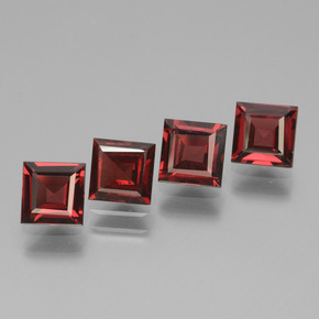3,05 ct natürliche roter Rhodolith-Edelsteine, Quadrat, VS