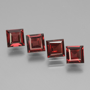 3,05 ct natürliche roter Rhodolith-Edelsteine, Quadrat, VS