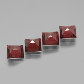 3,05 ct natürliche roter Rhodolith-Edelsteine, Quadrat, VS