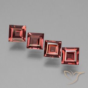 2.52 ct natürliche Mittelrot Rhodolith-Granat-Edelsteine, Quadrat, VS
