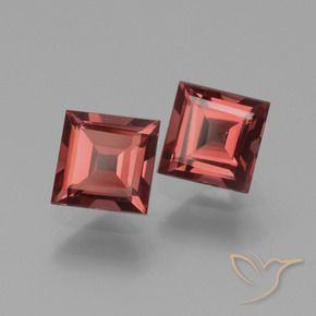 1.47 ct natürliche tiefrot Rhodolith-Granat-Edelsteine, Quadrat, VS
