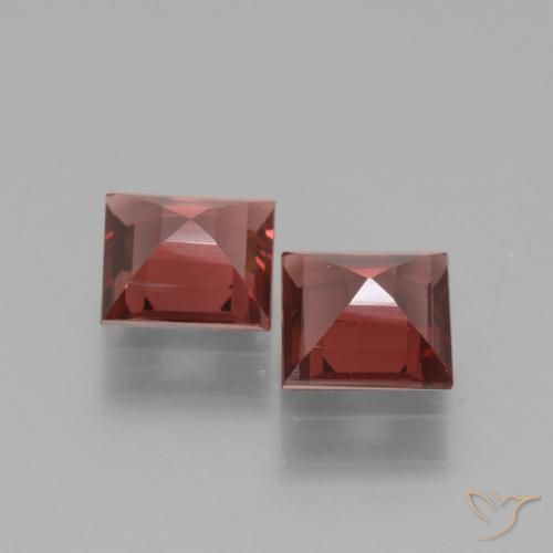 1.36 ct natürliche Mittelrot Rhodolith-Granat-Edelsteine, Quadrat, VS