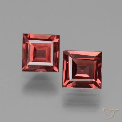 1.52ctw Natürlicher tiefrot Rhodolith-Granat, Quadrat, VS