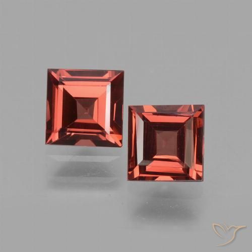 1.40ctw Natürlicher Tiefes Beerenrot Rhodolith-Granat, Quadrat, VS
