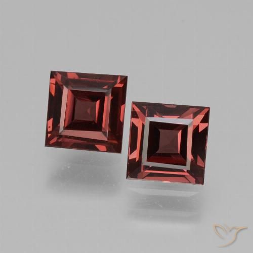1.46ctw Natürlicher Tiefes Beerenrot Rhodolith-Granat, Quadrat, VS