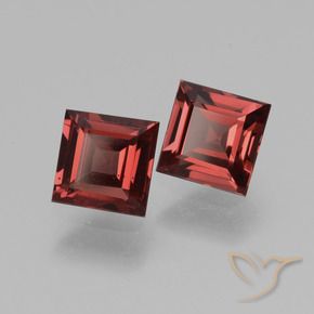 1.46 ct natürliche Tiefes Beerenrot Rhodolith-Granat-Edelsteine, Quadrat, VS