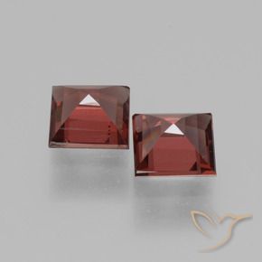 1.46 ct natürliche Tiefes Beerenrot Rhodolith-Granat-Edelsteine, Quadrat, VS