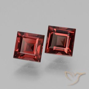 1.68 ct natürliche Tiefes Scharlachrot Rhodolith-Granat-Edelsteine, Quadrat, VS