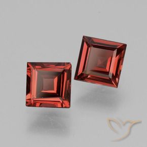 1.45 ct natürliche dunkelrot Rhodolith-Granat-Edelsteine, Quadrat, VS