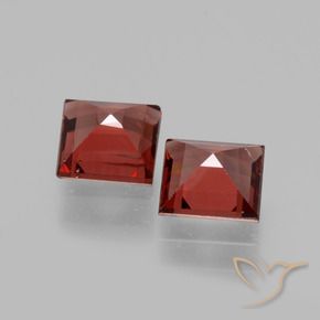1.45 ct natürliche dunkelrot Rhodolith-Granat-Edelsteine, Quadrat, VS