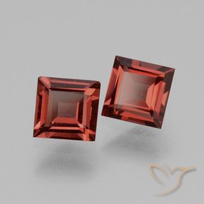 1.43 ct natürliche dunkelrot Rhodolith-Granat-Edelsteine, Quadrat, VS