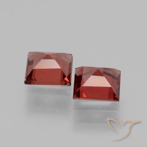 1.43 ct natürliche dunkelrot Rhodolith-Granat-Edelsteine, Quadrat, VS