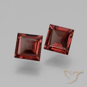 1.31 ct natürliche dunkelrot Rhodolith-Granat-Edelsteine, Quadrat, VS