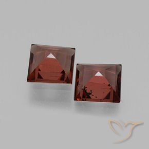 1.31 ct natürliche dunkelrot Rhodolith-Granat-Edelsteine, Quadrat, VS