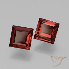 1.39 ct natürliche Mittelrot Rhodolith-Granat-Edelsteine, Quadrat, VS