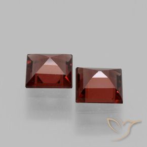 1.39 ct natürliche Mittelrot Rhodolith-Granat-Edelsteine, Quadrat, VS
