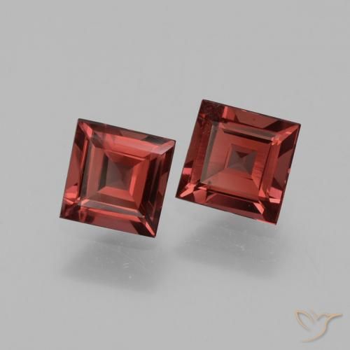 1.37 ct natürliche dunkelrot Rhodolith-Granat-Edelsteine, Quadrat, VS