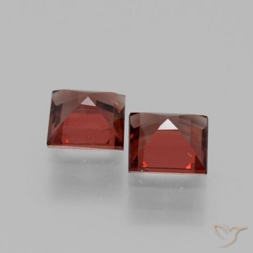 1.37 ct natürliche dunkelrot Rhodolith-Granat-Edelsteine, Quadrat, VS