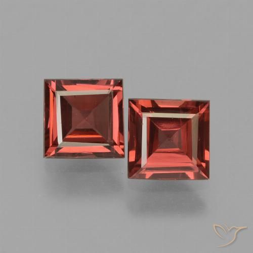 1.46ctw Natürlicher Tiefes Scharlachrot Rhodolith-Granat, Quadrat, VS