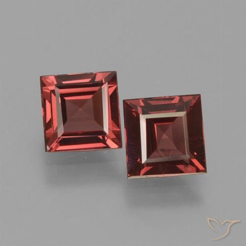 1.40ctw Natürlicher dunkelrot Rhodolith-Granat, Quadrat, VS
