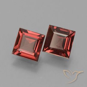 1.40 ct natürliche dunkelrot Rhodolith-Granat-Edelsteine, Quadrat, VS