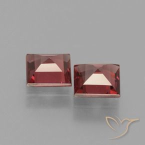 1.40 ct natürliche dunkelrot Rhodolith-Granat-Edelsteine, Quadrat, VS