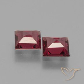 1.36 ct natürliche Mittel-Dunkelrot Rhodolith-Granat-Edelsteine, Quadrat, VS