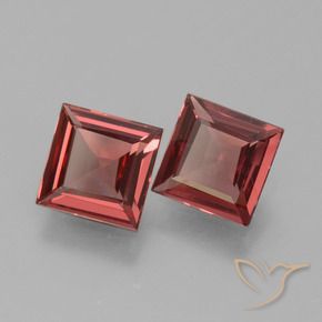 1.31 ct natürliche tiefrot Rhodolith-Granat-Edelsteine, Quadrat, VS