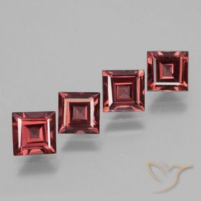 3.07 ct natürliche Purpurrot Rhodolith-Granat-Edelsteine, Quadrat, VS