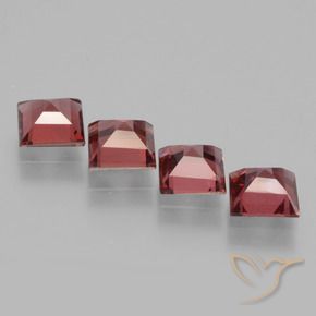 3.07 ct natürliche Purpurrot Rhodolith-Granat-Edelsteine, Quadrat, VS