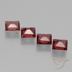 2.55 ct natürliche tiefrot Rhodolith-Granat-Edelsteine, Quadrat, VS
