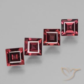3.02 ct natürliche tiefrot Rhodolith-Granat-Edelsteine, Quadrat, VS