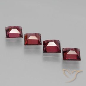 3.02 ct natürliche tiefrot Rhodolith-Granat-Edelsteine, Quadrat, VS