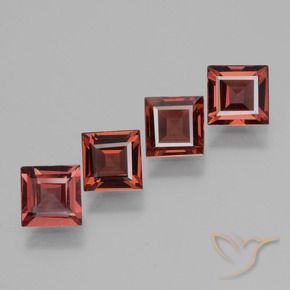2.58 ct natürliche tiefrot Rhodolith-Granat-Edelsteine, Quadrat, VS