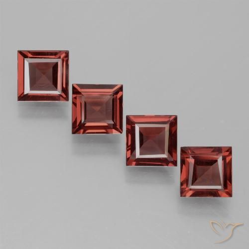 2.80ctw Natürlicher dunkelrot Rhodolith-Granat, Quadrat, VS
