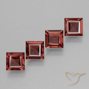 2.80 ct natürliche dunkelrot Rhodolith-Granat-Edelsteine, Quadrat, VS