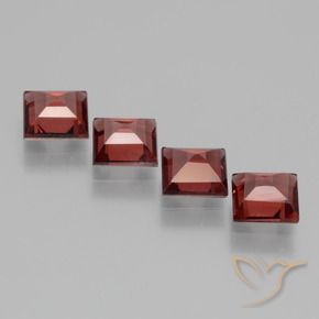 2.80 ct natürliche dunkelrot Rhodolith-Granat-Edelsteine, Quadrat, VS
