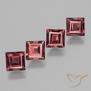 2.71 ct natürliche tiefrot Rhodolith-Granat-Edelsteine, Quadrat, VS