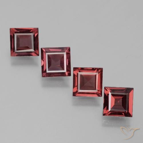 2.80ctw Natürlicher tiefrot Rhodolith-Granat, Quadrat, VS