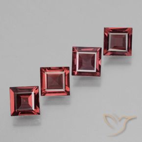 2.80 ct natürliche tiefrot Rhodolith-Granat-Edelsteine, Quadrat, VS