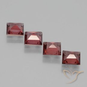 2.80 ct natürliche tiefrot Rhodolith-Granat-Edelsteine, Quadrat, VS