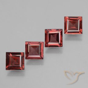 2.46 ct natürliche dunkelrot Rhodolith-Granat-Edelsteine, Quadrat, VS
