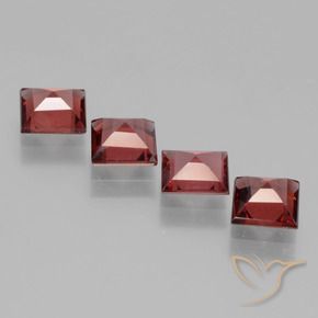 2.46 ct natürliche dunkelrot Rhodolith-Granat-Edelsteine, Quadrat, VS
