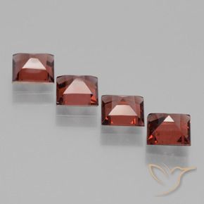 3.14 ct natürliche Mittelrot Rhodolith-Granat-Edelsteine, Quadrat, VS